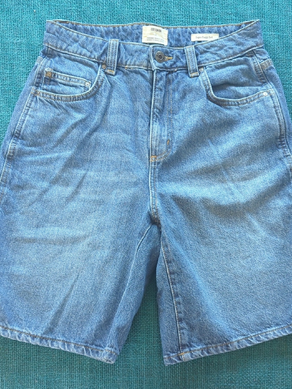 Cotton On Men's Light Blue Denim Shorts
